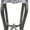 Casa Padrino Barock Beistelltisch mit schwarzer Marmorplatte Silber 87 x 37 cm Antik Stil - Telefon Blumen Tisch