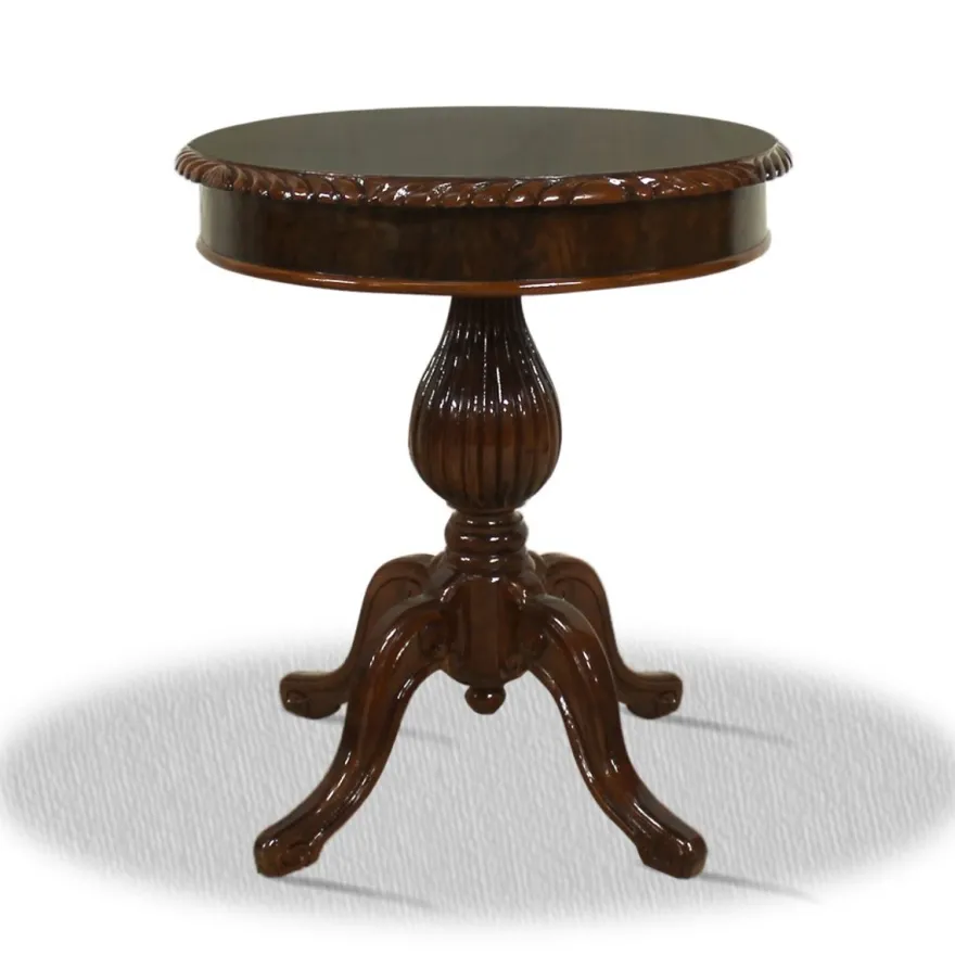 Casa Padrino Barock Beistelltisch, edler Konsolentisch aus Massivholz in Dunkelbraun, 60 x 60 x H. 75 cm