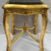 Casa Padrino Barock Beistelltisch Antik Gold / Schwarz - Handgefertigter Antik Stil Massivholz Tisch mit Marmorplatte - Antik Stil Möbel - Barock Möbel
