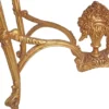 Casa Padrino Barock Beistelltisch Gold / Grau - Rechteckiger Antik Stil Tisch mit Marmorplatte - Wohnzimmer Möbel im Barockstil - Antik Stil Möbel - Barock Möbel