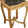 Casa Padrino Barock Beistelltisch mit Marmorplatte quadratisch Gold Schwarz 60 x 42 cm - Antik Stil Prunkmöbel