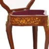 Casa Padrino Barock Beistelltisch Mahagoni Intarsien / Gold H75 x 55 cm - Ludwig XVI Antik Stil Tisch - Möbel