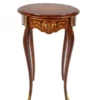 Casa Padrino Barock Beistelltisch Ludwig XVI Stil, Mahagoni mit Intarsien und Goldapplikationen, H 75 x B 50 x T 50 cm
