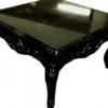 Casa Padrino Barock Beistelltisch Schwarz 80 x 80 cm - Couch Tisch - Couchtisch - Wohnzimmer Tisch