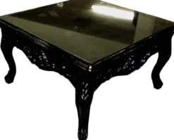Casa Padrino Barock Beistelltisch Schwarz 80 x 80 cm - Couch Tisch - Couchtisch - Wohnzimmer Tisch