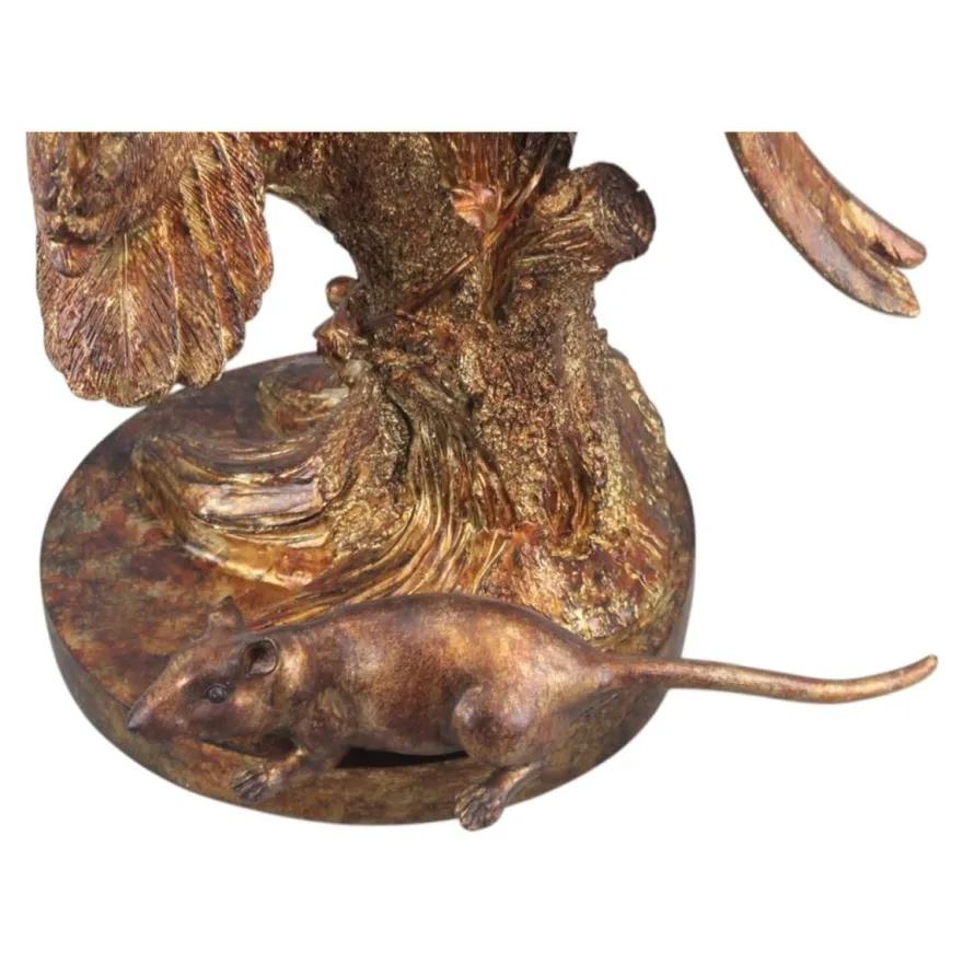 Casa Padrino Barock Beistelltisch Papagei mit Glasplatte H. 62 cm - Barock Deko Möbel