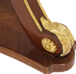 Casa Padrino Barock Beistelltisch Braun / Gold / Schwarz Ø 55 x H. 78 cm - Runder Massivholz Tisch im Barockstil - Barock Wohnzimmer Möbel