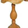 Casa Padrino Barock Beistelltisch Modell Mahagoni Hellbraun mit Marmorplatte 70 x 41 cm