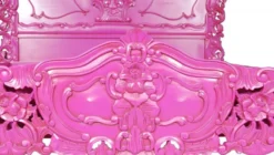 Casa Padrino Barock Bett Pure Baroque Pink 160 x 200 cm aus massivem Mahagoniholz