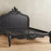 Casa Padrino Barock Bett Schwarz 180 x 200 cm - Made in Europe