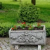 Casa Padrino Barock Blumenkübel Antik Grau 36 x 81 x H. 43 cm - eckiges Blumengefäß im Barockstil - Blumenkübel - Pflanzkübel Jugendstil