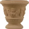 Casa Padrino Barock Blumentopf Terracotta Ø 58 x H. 53 cm - Handgefertigte Keramik Pflanzentopf - Balkon Terrassen Garten Deko im Barockstil