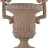 Casa Padrino Barock Blumenvase Terracotta Ø 63 x H. 73 cm - Handgefertigte Keramik Vase - Balkon Terrassen Garten Deko - Deko Accessoires im Barockstil - Edel & Prunkvoll