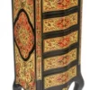 Casa Padrino Barock Boulle Kommode Schwarz Gold Rot 50 x 120 x 35 cm - Luxus Sideboard Schrank