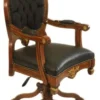 Casa Padrino Barock Bürostuhl Chefsessel Mahagoni / Braun - Drehsessel - Büro Sessel
