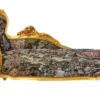 Casa Padrino Barock Chaiselongue im edlen Gobelin Muster und Gold, handgefertigte Luxus Liege, 155 x 70 x H 100 cm