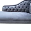 Casa Padrino Barock Chaiselongue Silbergrau / Schwarz - Handgefertigte Massivholz Recamiere - Barock Möbel - Edel & Prunkvoll