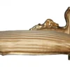 Casa Padrino Barock Chaiselongue King Gold Streifen / Gold, Länge 155 cm, Breite 70 cm, Höhe 100 cm