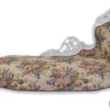 Casa Padrino Barock Chaiselongue Blumenmuster / Antik Weiß - Möbel Lounge Liege Recamiere 155 x 70 x 100 cm