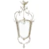 Casa Padrino Barock Decken Hängeleuchte Antik Stil, Silber, Glas, 35 x 35 x H 70 cm, Laterne