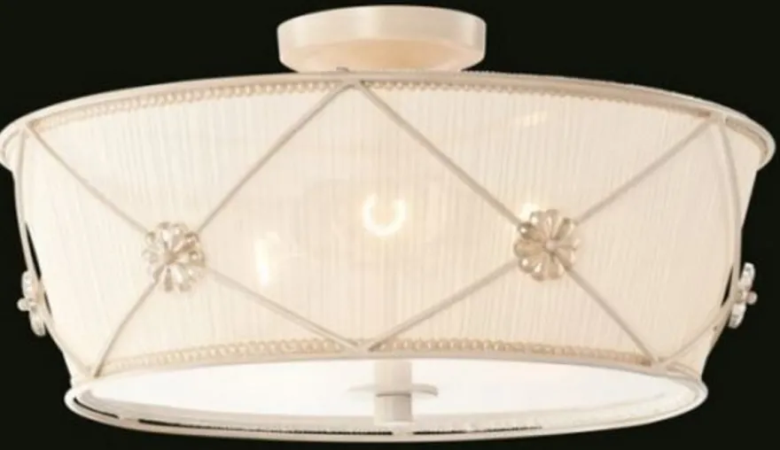 Casa Padrino Barock Decken Kronleuchter Weiß Gold 45 x H 23 cm - Luxus Metall Deckenleuchte im Antik Stil