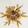 Casa Padrino Barock Deckenleuchte Gold Ø 54 x T. 18 cm 6-flammig - Handgefertigte Leuchte aus Italien - Barock Leuchten