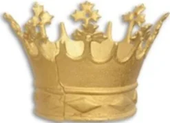 Casa Padrino Barock Deko Kronen Set Gold Ø 15,3 x H. 13 cm - Deko Accessoires im Barockstil - Krone Dekoration
