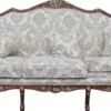 Casa Padrino Barock 3-er Sofa Creme / Braun / Gold - Luxus Sofa im Antik Stil - 220 x 77 x 119 cm
