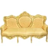 Casa Padrino Barock 3-er Sofa "King" Gold Muster / Gold - Möbel Barock