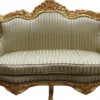 Casa Padrino Barock 2er Sofa Master Jadegrün / Beige / Gold - Breite 182 cm - Luxuriöse Wohnzimmer Couch