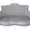 Casa Padrino Barock 2-er Sofa Master Grau / Weiß, Massivholz, 168 x 128 x 70 cm
