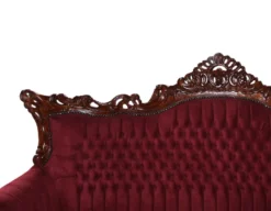Casa Padrino Barock 3-er Sofa Master in Bordeaux / Braun - Wohnzimmer Möbel Couch Lounge - Limited Edition