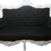 Casa Padrino Barock 2-er Sofa Master im Antik Stil, Schwarz / Weiss, Breite 168 cm, Höhe 128 cm, Tiefe 70 cm
