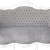 Casa Padrino Barock 3er Sofa Master Grau / Weiß 210 x 135 x 90 cm