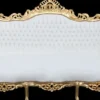 Casa Padrino Barock 3-er Sofa Master Weiss / Gold - Luxus Wohnzimmer Möbel 210 cm