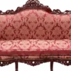 Casa Padrino Barock 3er Sofa Master Bordeaux Muster / Braunrot - Breite 210 cm - Luxuriöse Wohnzimmer Couch
