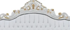 Casa Padrino Barock 3-er Sofa Master Weiss / Gold, 210 x 60 x 131 cm, handgefertigtes Antik Stil Replikat