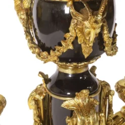 Casa Padrino Barock Esstisch Dunkelbraun / Mehrfarbig / Gold - Prunkvoller Massivholz Esszimmertisch im Barockstil - Barock Esszimmer Möbel - Edel & Prunkvoll