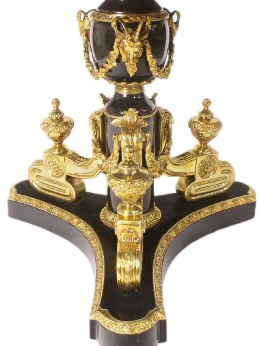 Casa Padrino Barock Esstisch Dunkelbraun / Mehrfarbig / Gold - Prunkvoller Massivholz Esszimmertisch im Barockstil - Barock Esszimmer Möbel - Edel & Prunkvoll