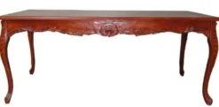 Casa Padrino Barock Esstisch Mahagonifarben 140 x 80 x 90 cm - Massivholz Tisch im Antik Stil