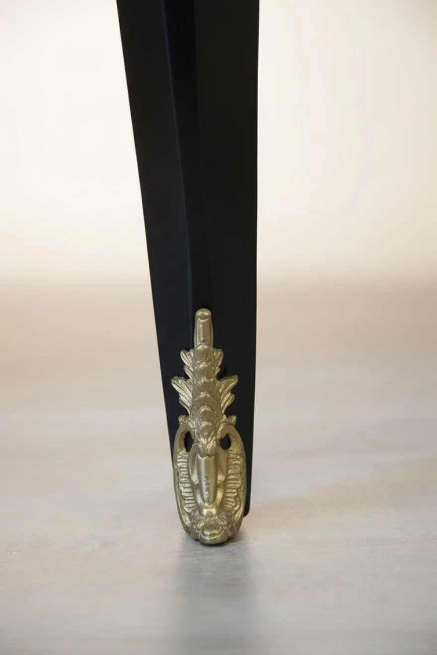 Casa Padrino Barock Esstisch Pompöös von Harald Glööckler, Schwarz / Gold, 200 x 90 x 80 cm