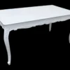 Casa Padrino Barock Esstisch im Antikstil Weiss glänzend, 140 x 90 x 84 cm