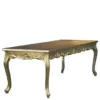 Casa Padrino Barock Esstisch Gold 140 cm x 80 cm x 90 cm - Luxus Esszimmer Tisch im Antik Stil