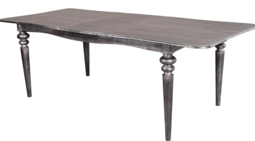 Casa Padrino Barock Esstisch Silber Anthrazit ausziehbar 180 - 230 cm - Tisch