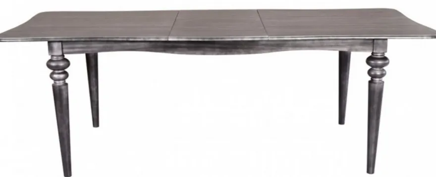 Casa Padrino Barock Esstisch Silber Anthrazit ausziehbar 180 - 230 cm - Tisch