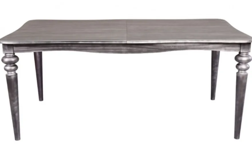 Casa Padrino Barock Esstisch Silber Anthrazit ausziehbar 180 - 230 cm - Tisch
