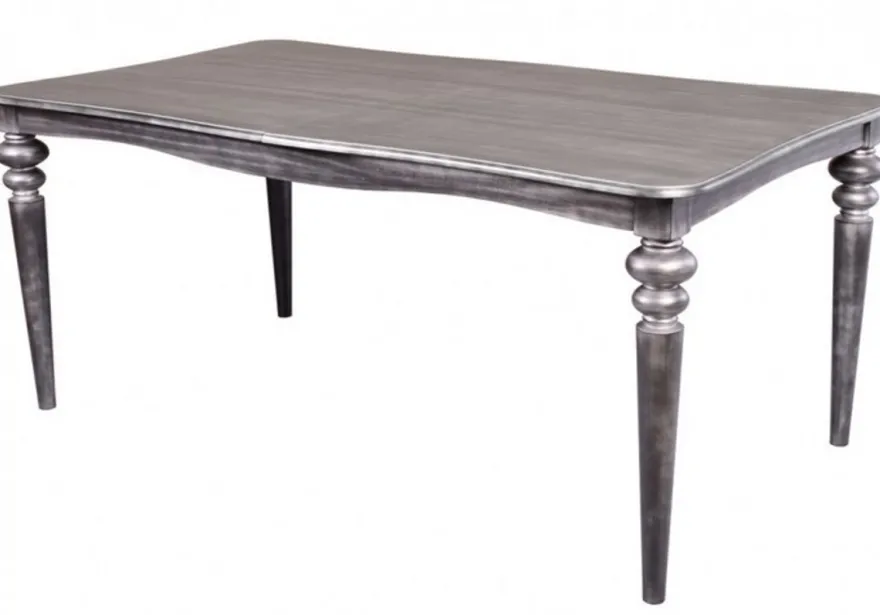 Casa Padrino Barock Esstisch Silber Anthrazit ausziehbar 180 - 230 cm - Tisch