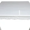 Casa Padrino Barock Esstisch Weiss 100 cm x 90 cm - Massivholz Esszimmertisch im Antik Stil