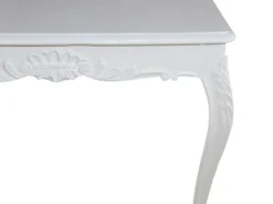 Casa Padrino Barock Esstisch Weiss 100 cm x 90 cm - Massivholz Esszimmertisch im Antik Stil