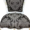 Casa Padrino Barock Esszimmer Stuhl Schwarz Muster / Weiß / Gold - Möbel Antikstil